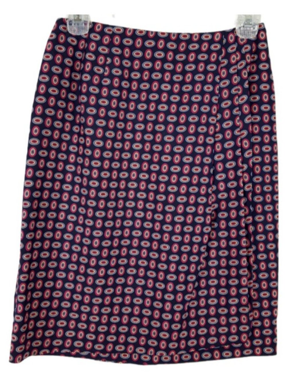CLASSIQUES FOR NORDSTROM Wrap skirt above knee black, red, blue & Tan sz 4